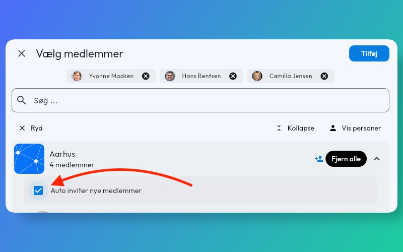 Auto-invite new members to meetings