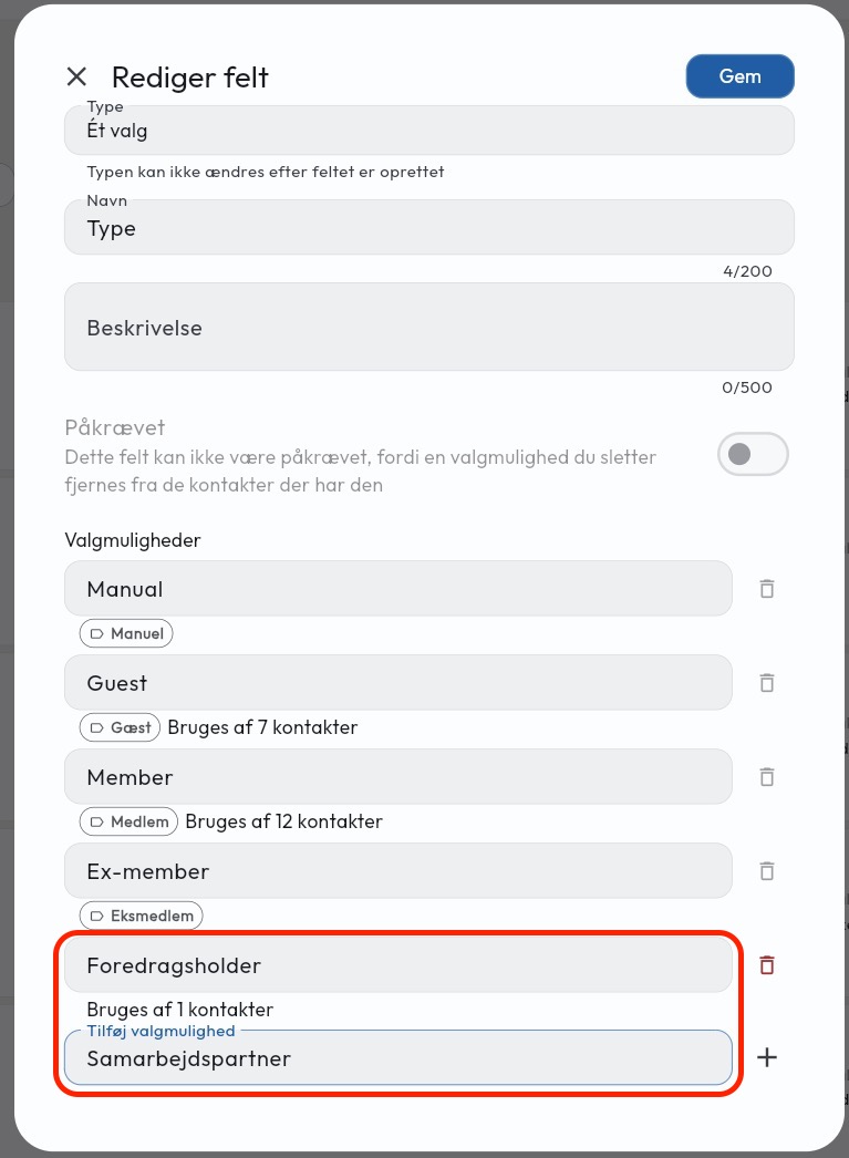 Contacts connected to your community in the CRM