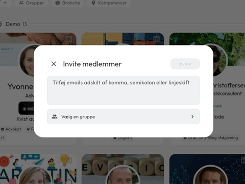 Invitér flere på én gang